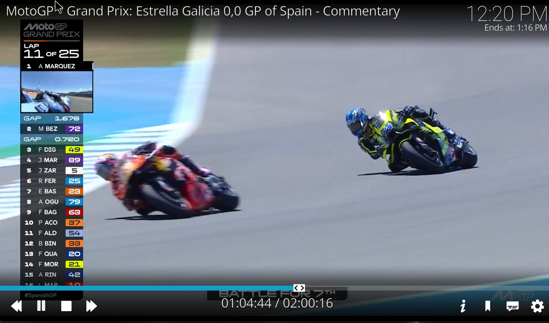 MotoGP VideoPass for Kodi playback